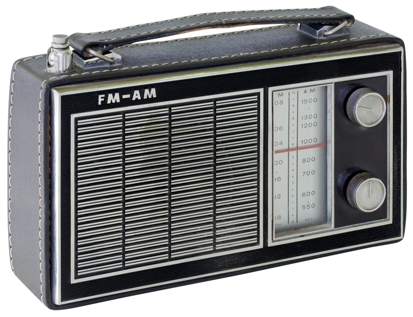 Black Portable Radio Cutout